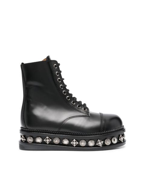 stud-embellished leather boots