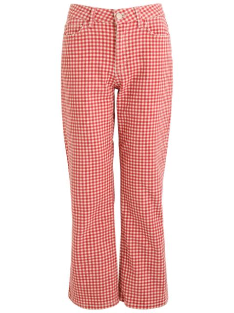 Damson Madder Kenny Gingham Straight-leg Jeans