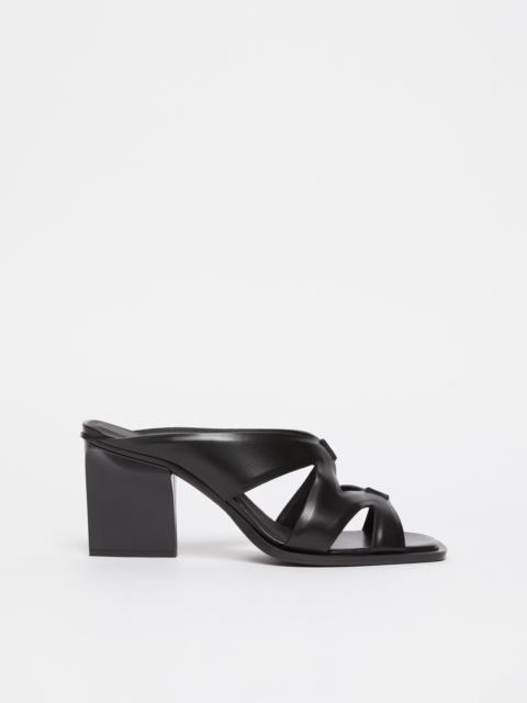DOUBLEWEDGE Leather mule sandals