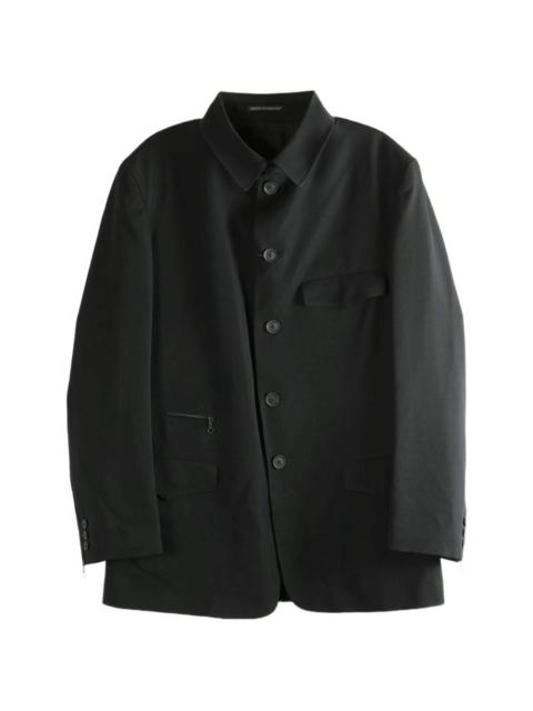 button-up gabardine jacket