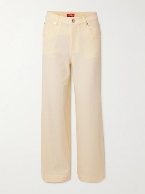 Grayson Twill Wide-leg Pants