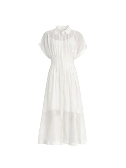 Viscose and linen dress