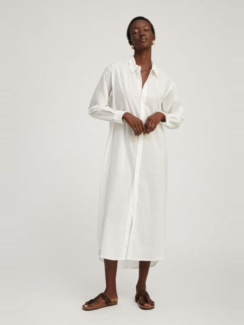 WHITE VOILE TUNIC MAXI DRESS