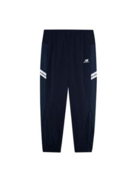 New Balance Logo Fleece Striped Joggers 'Navy White' 5TC2U553-NV