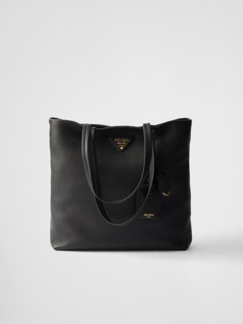 Large leather tote bag
