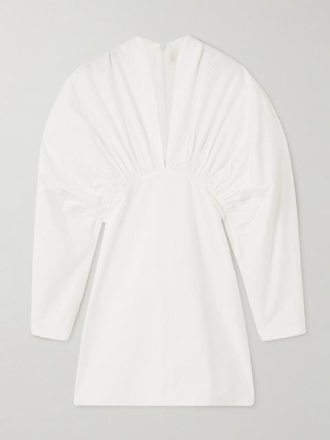 Atsuko Gathered Cotton-poplin Mini Dress