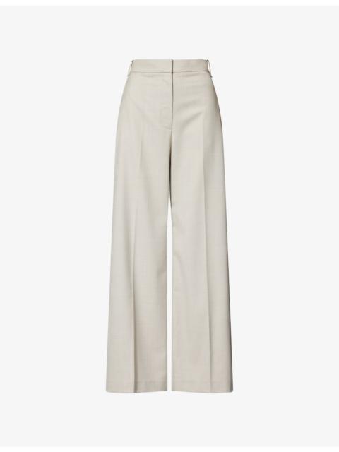 Claude Wide-Leg Stretch-Wool Blend Trousers
