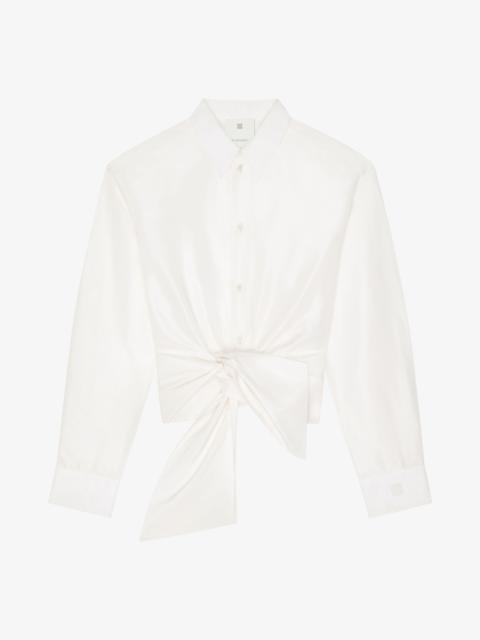 BOW SHIRT IN TAFFETAS WITH 4G DETAIL