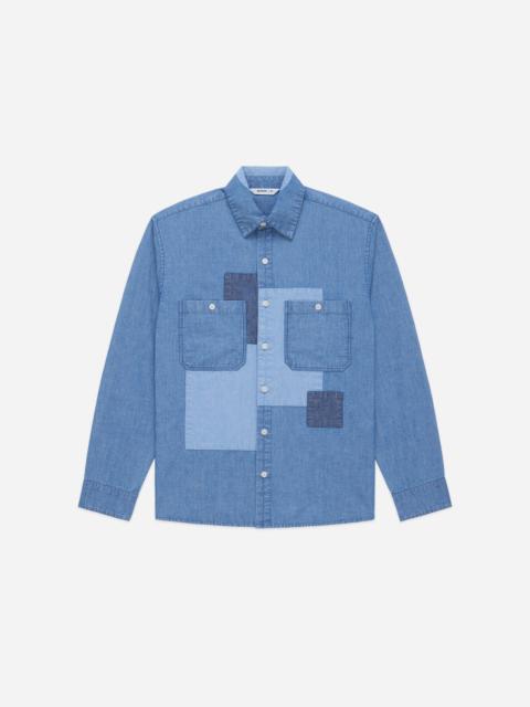 Utility Shirt - Indigo Patchwork Chambray
