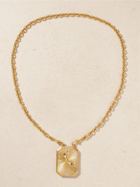 Thinking Of You Engraved 18-karat Gold Diamond Necklace