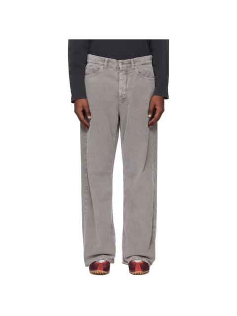 Gray Loose-Fit Trousers
