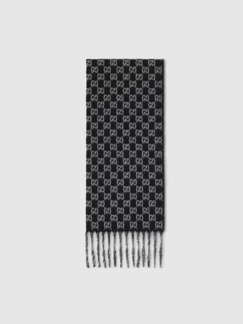 GG wool cashmere scarf