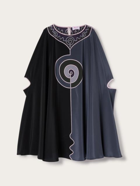 ASTRO PRINT CAPE DRESS