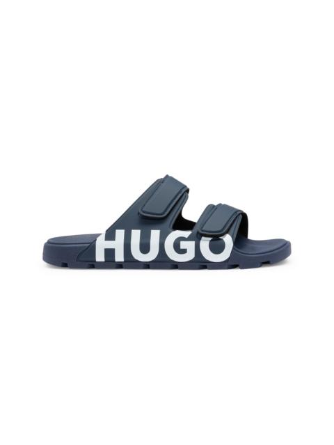 LOGO SANDALS WITH DOUBLE TOUCH-CLOSURE STRAPS