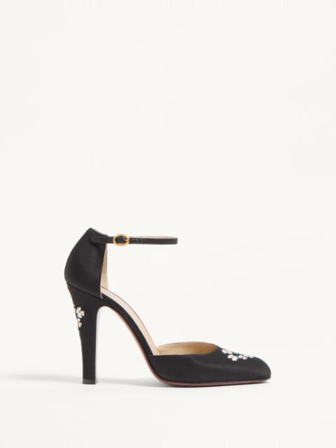 HI DOLLY FABRIC PUMPS WITH FLORAL EMBROIDERY 105MM