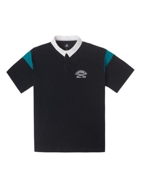 Converse Retro Polo Shirt 'Black' 10026173-A03