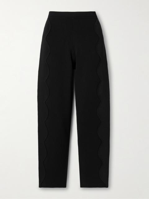 Asher Scalloped Knitted Straight-leg Pants