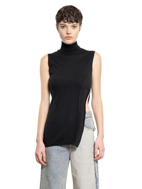 Asymmetric-Turtleneck-Knit-Top