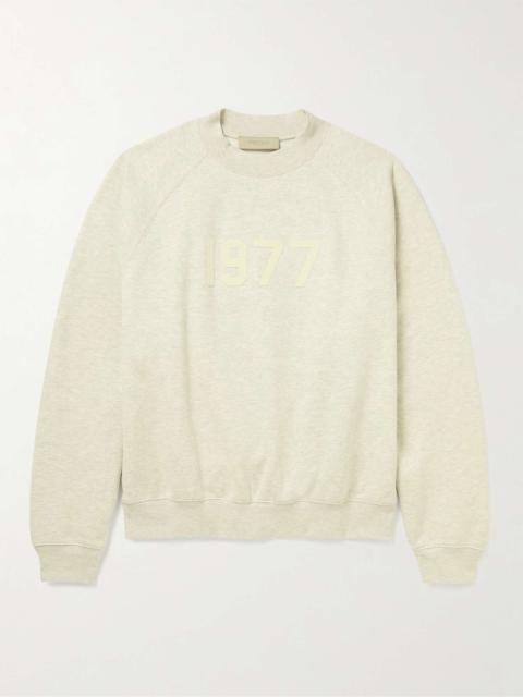 Logo-Flocked Cotton-Blend Jersey Sweatshirt