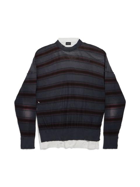 Men's Layered Sweater in Black/multicolor