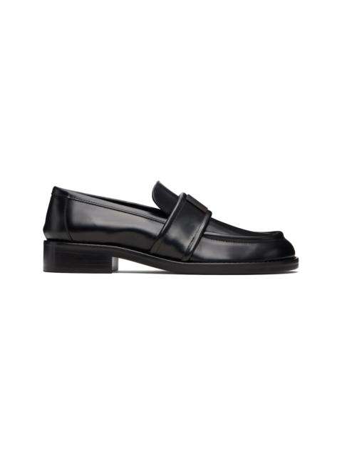 Black Vintage Leather Loafers
