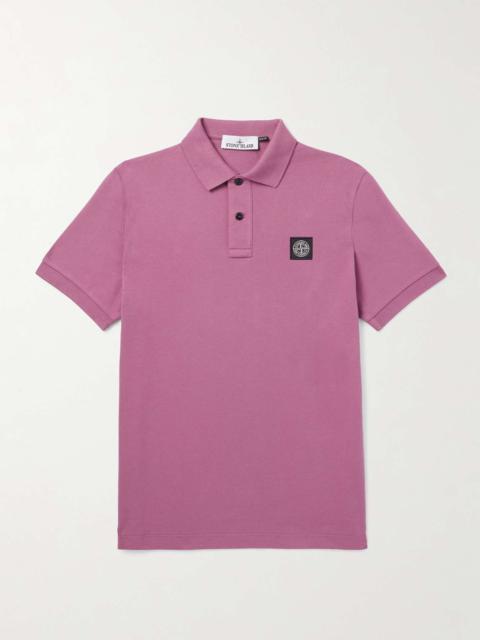 Logo-Appliquéd Cotton-Blend Piqué Polo Shirt