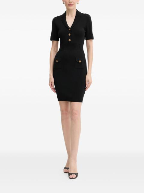 knitted belted mini dress