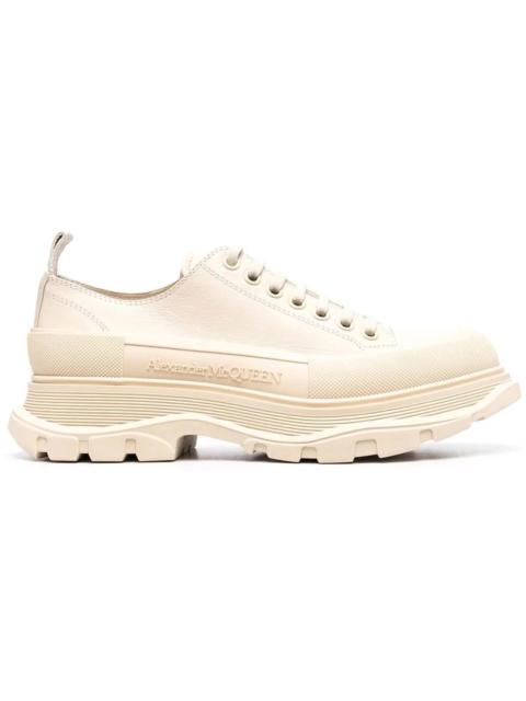 Alexander McQueen Tread Slick Low Lace Up Beige