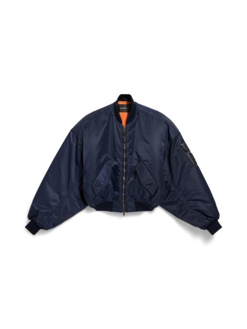 Men's Round Bomber in Dark Navy