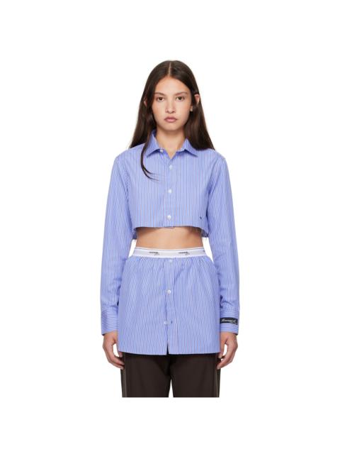 Navy Super Cropped Shirt