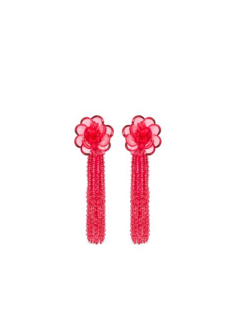 floral beaded earrings
