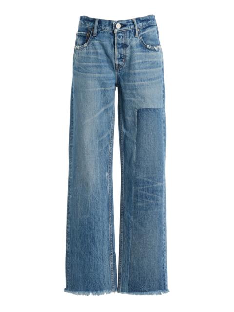 Woodville Rigid Low-Rise Straight-Leg Jeans medium wash