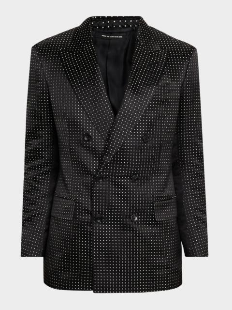 Men's Duchesse Polka Dot Jacquard Dinner Jacket