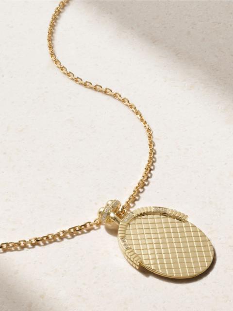 Minaudière Ovale 9 and 18-karat gold diamond necklace Gold