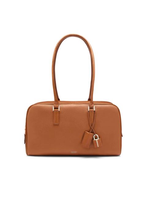 SOFT GRAIN LEATHER ZIPPED SMALL STRYKE SHOULDER BAG