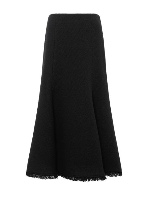 Patterson Midi Skirt in Black Virgin Wool Cashmere