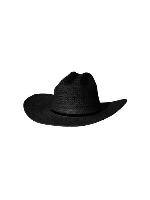 Aiden Western Straw Fedora black