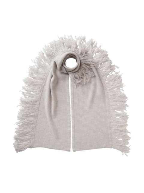 Fringed Cashmere White Scarf
