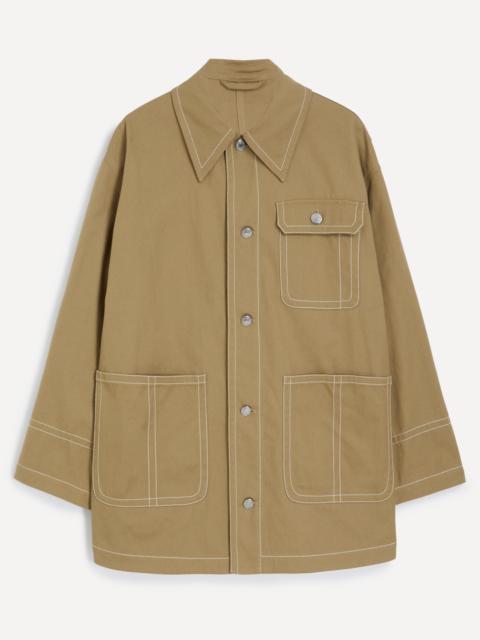 Beige Cotton Worker Jacket