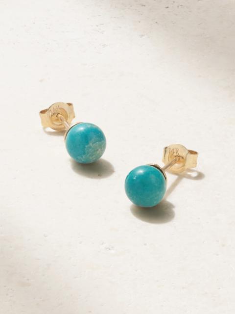 14-karat Gold Turquoise Earrings