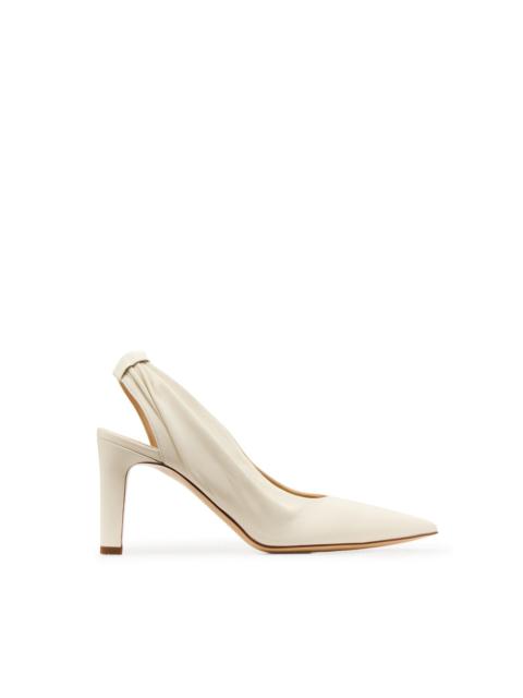 Amari Slingback Pump in Ivory Leather