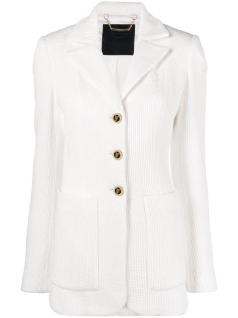 single-breasted cotton blazer