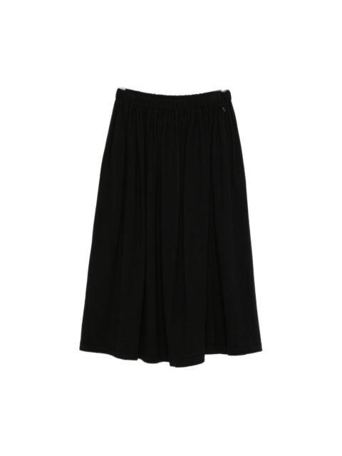 Cotton and cashmere midi skirt