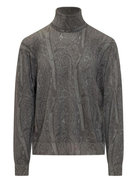 paisley turtleneck sweater