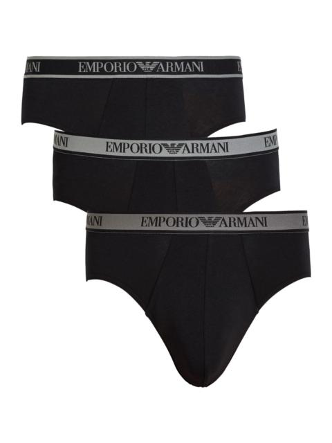 Emporio Armani Logo Stretch-cotton Briefs