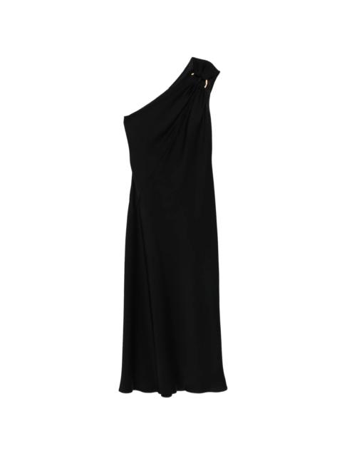 Max Mara Studio One-shoulder Draped Maxi Dress