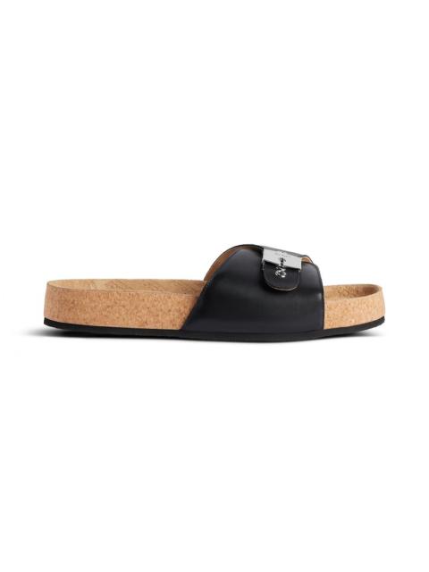 Men's Balenciaga I Scholl Flat Sandal in Black