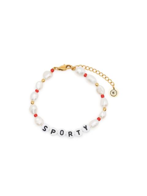 Sporty pearl-bead bracelet