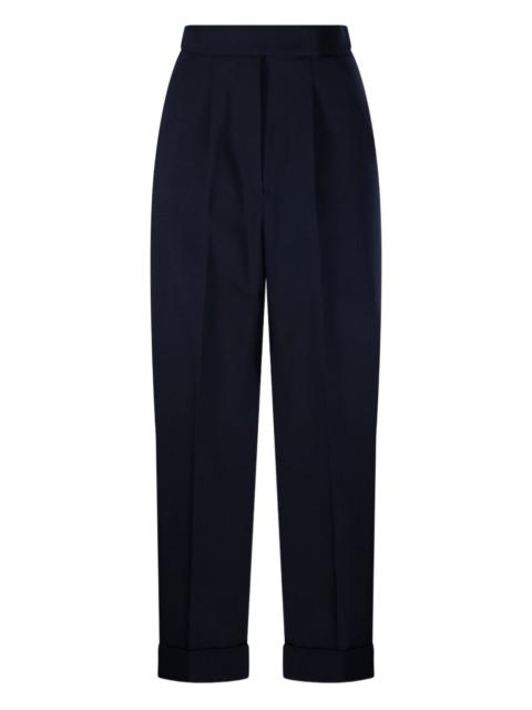 cuffed pleated trousers