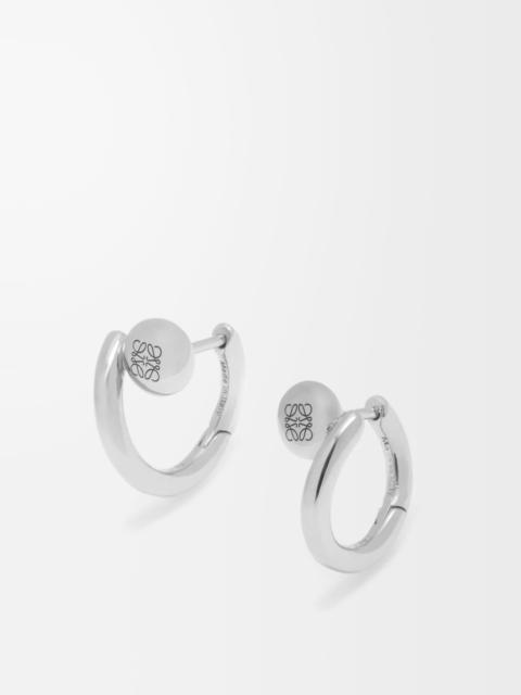 Anagram Pebble mini hoop earrings in sterling silver